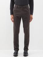 Thom Sweeney - Turn-up Hem Chino Trousers - Mens - Dark Brown