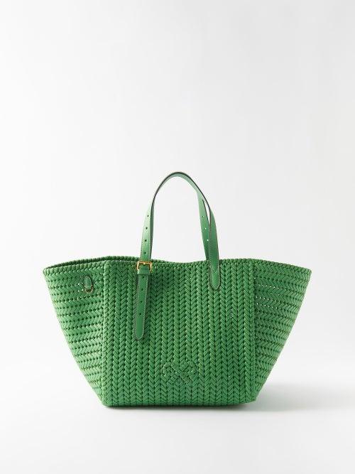 Anya Hindmarch - Neeson Braided-leather Tote Bag - Womens - Green