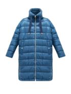 Matchesfashion.com Herno - Quilted Down Shell Jacket - Womens - Dark Blue