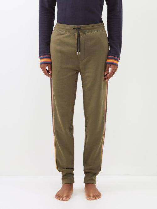 Paul Smith - Artist-stripe Cotton-blend Pyjama Trousers - Mens - Khaki