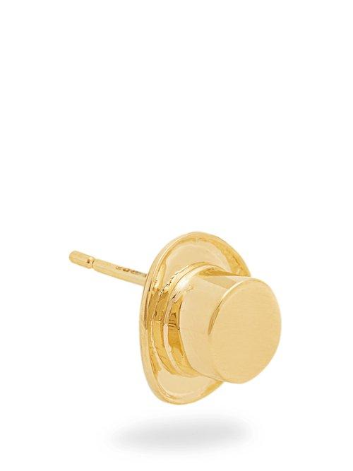 Matchesfashion.com Alison Lou - Yellow Gold Top Hat Single Earring - Womens - Yellow Gold