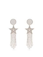 Matchesfashion.com Miu Miu - Crystal Tassel Star Clip On Earrings - Womens - Crystal