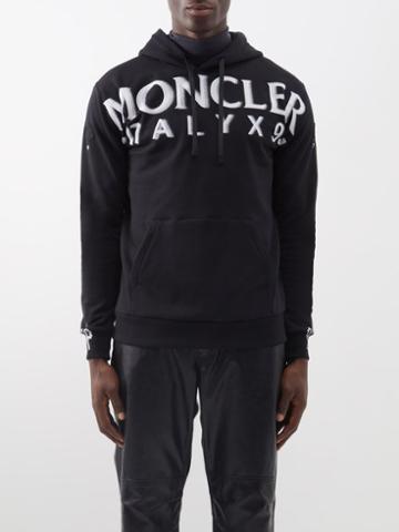 6 Moncler 1017 Alyx 9sm - Logo-print Cotton-jersey Hoodie - Mens - Black