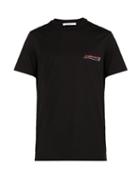 Matchesfashion.com Givenchy - Sequined Logo Embroidered Cotton T Shirt - Mens - Black