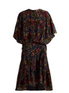 Jw Anderson Paisley-print Handkerchief-hem Silk Dress