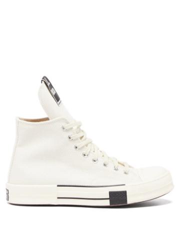 Rick Owens Drkshdw X Converse - Drkstar Chuck 70 Canvas High-top Trainers - Mens - White