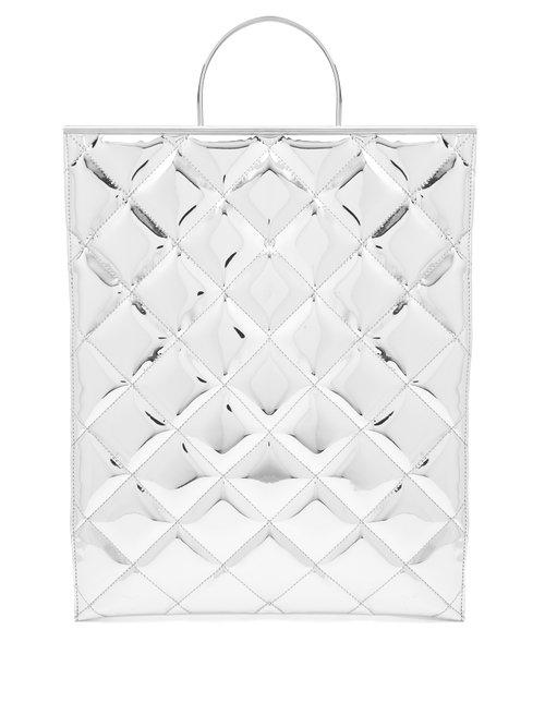 Matchesfashion.com Marques'almeida - Quilted Tote Bag - Womens - Silver