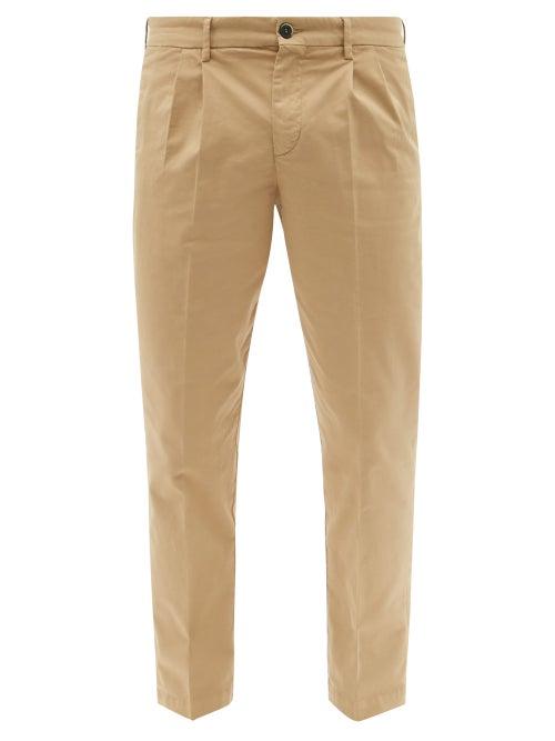 Mens Rtw Barena Venezia - Florians Cotton-blend Tapered Trousers - Mens - Beige