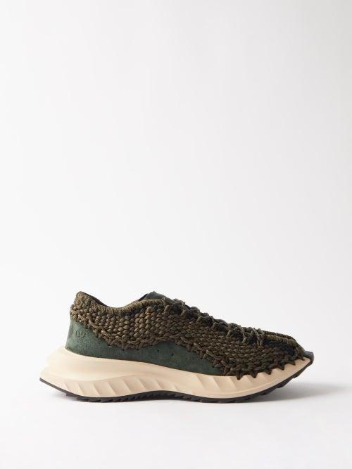 Valentino Garavani - Outdoor Crochet Trainers - Mens - Dark Green