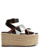 Marni Zigzag-appliqu Espadrille Flatform Sandals