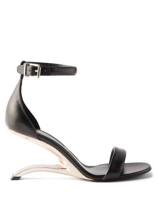 Alexander Mcqueen - Arc Leather Sandals - Womens - Black