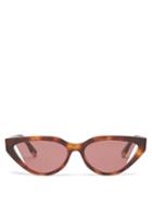 Fendi - Fendi Way Cat-eye Acetate Sunglasses - Womens - Brown