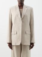 Matteau - Notch-lapel Linen-blend Blazer - Womens - Natural