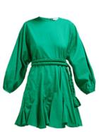 Matchesfashion.com Rhode Resort - Ella Cotton Mini Dress - Womens - Green