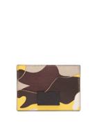 Matchesfashion.com Valentino - Camouflage Canvas And Leather Cardholder - Mens - Burgundy Multi