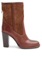 Matchesfashion.com Chlo - Suede And Leather Ankle Boots - Womens - Brown