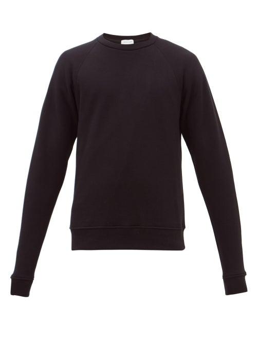 Matchesfashion.com John Elliott - Raglan-sleeved Cotton-loopback Sweater - Mens - Black