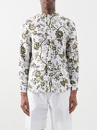 Erdem - Felix Floral-print Linen Shirt - Mens - Green Multi
