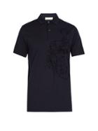 Matchesfashion.com Etro - Embossed Crest Cotton Polo Shirt - Mens - Blue