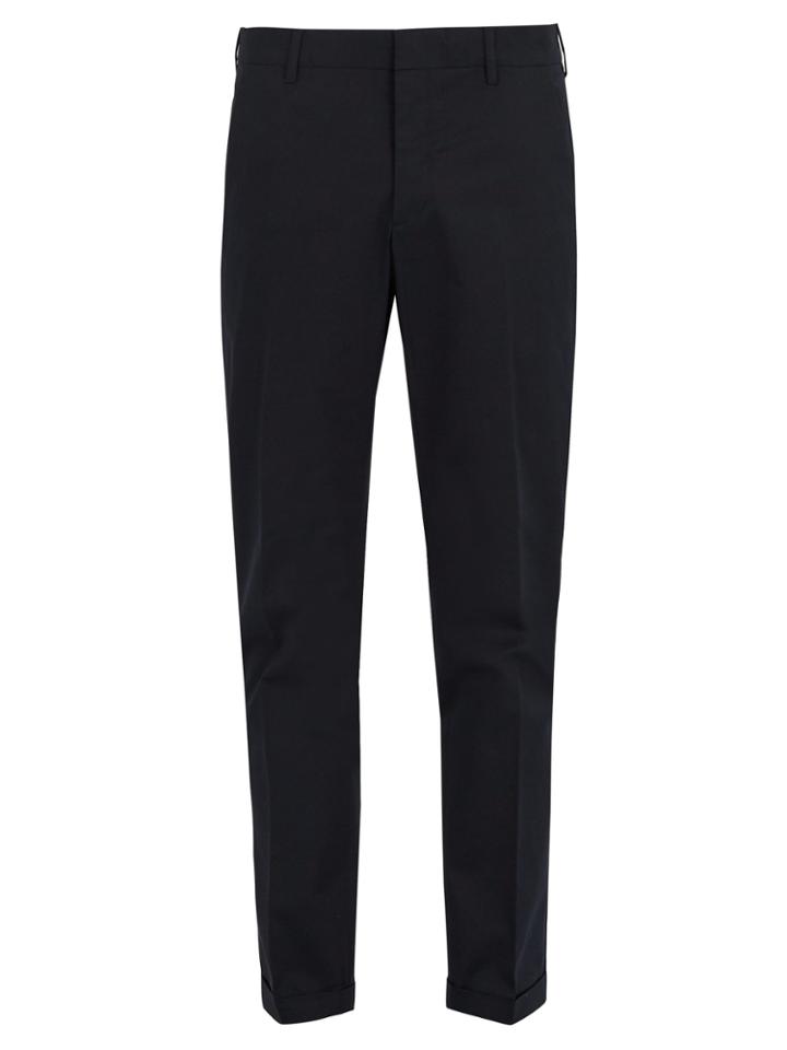 Prada Straight-leg Stretch-cotton Chino Trousers