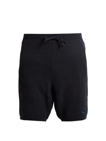 Adidas Originals By Wings + Horns Linear Cotton-blend Knit Shorts