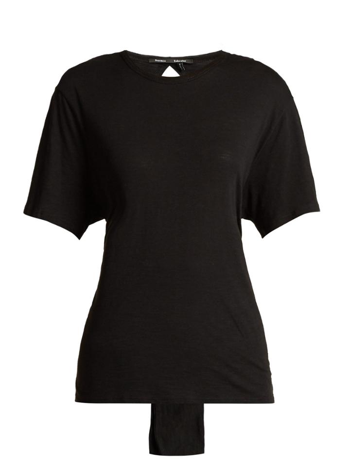 Proenza Schouler Tie-waist Cotton T-shirt