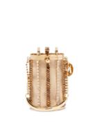 Matchesfashion.com Rosantica By Michela Panero - Mercury Crystal Embellished Cage Clutch Bag - Womens - Gold