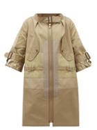 Matchesfashion.com Junya Watanabe - Patchwork Cotton-blend Gabardine Coat - Womens - Beige