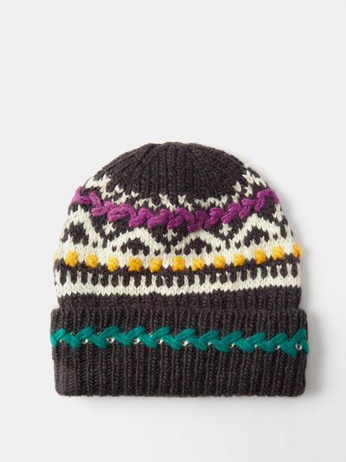 Isabel Marant - Gael Wool-blend Beanie Hat - Mens - Multi