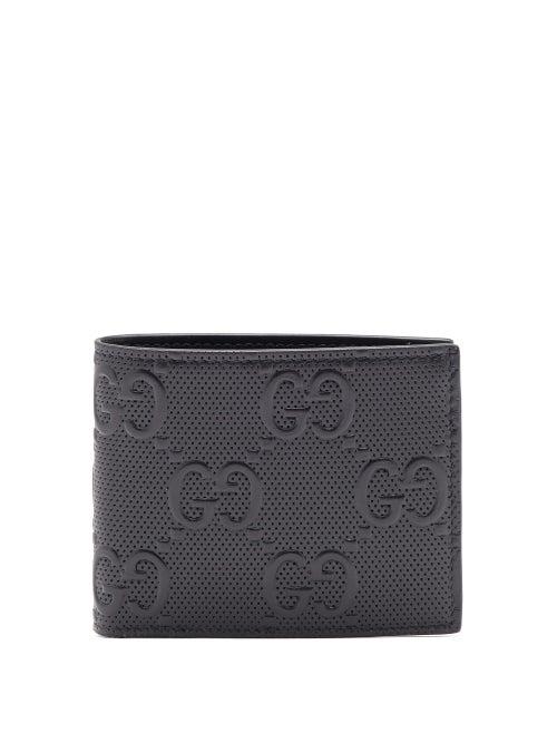 Matchesfashion.com Gucci - Logo-embossed Leather Bifold Wallet - Mens - Black