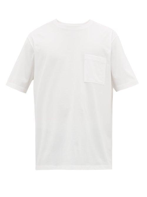 Matchesfashion.com Vilebrequin - Logo Embroidered Pima Cotton Jersey T Shirt - Mens - White