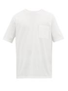 Matchesfashion.com Vilebrequin - Logo Embroidered Pima Cotton Jersey T Shirt - Mens - White