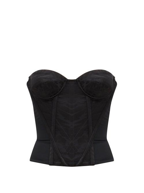 Matchesfashion.com Vivienne Westwood - Fargo Tiger-jacquard Corset - Womens - Black