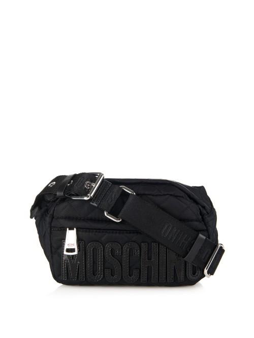 Moschino Lettering Quilted-nylon Belt Bag