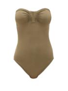 Matchesfashion.com Eres - Cassiope U-ring Strapless Swimsuit - Womens - Khaki