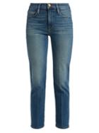 Matchesfashion.com Frame - Le Nouveau Straight Leg Cropped Jeans - Womens - Denim