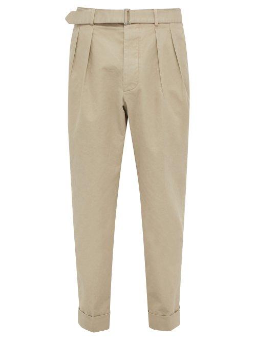 Matchesfashion.com Officine Gnrale - Pierre Pleated Cotton Twill Chinos - Mens - Beige