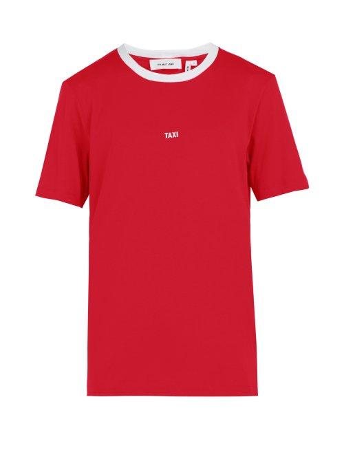 Matchesfashion.com Helmut Lang - Taxi Print Cotton Jersey T Shirt - Mens - Red