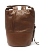 Lemaire - Grained-leather Backpack - Mens - Brown