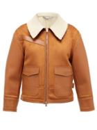 Matchesfashion.com Stella Mccartney - Faux-shearling And Faux-leather Jacket - Womens - Brown