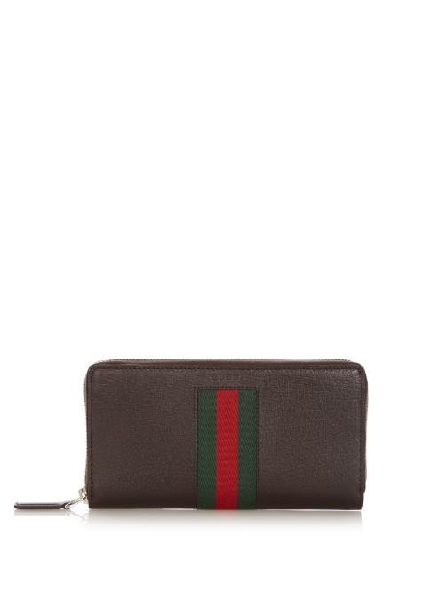 Gucci Web-trim Leather Wallet
