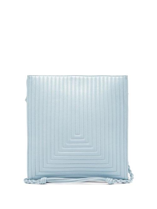 Matchesfashion.com Jil Sander - Tangle Small Quilted-leather Shoulder Bag - Womens - Light Blue