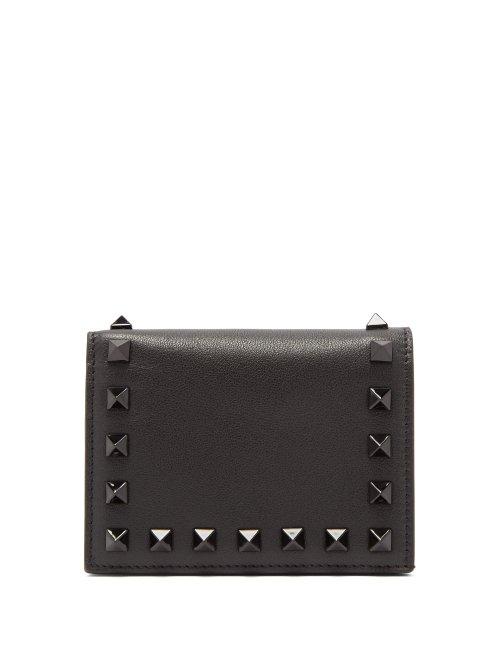 Matchesfashion.com Valentino - Rockstud Leather Wallet - Womens - Black