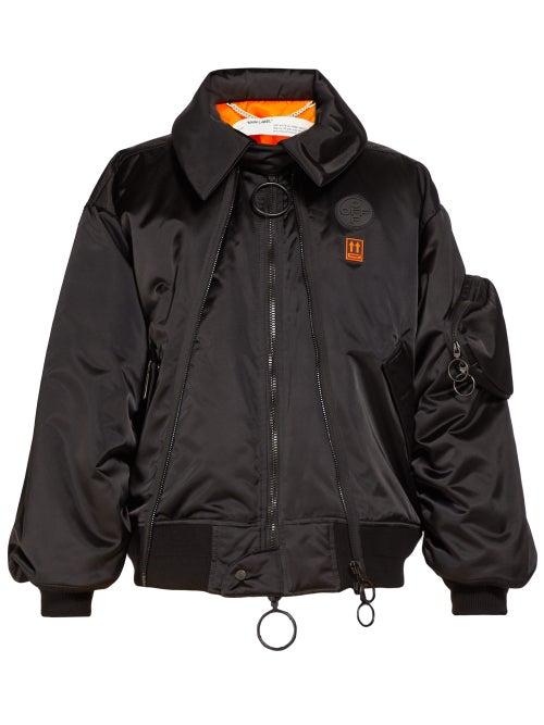 Matchesfashion.com Off-white - Scaffolding Bomber Jacket - Mens - Black White