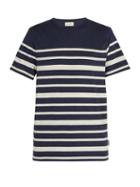 Matchesfashion.com Oliver Spencer - Conduit Striped Cotton Jersey T Shirt - Mens - Navy Multi