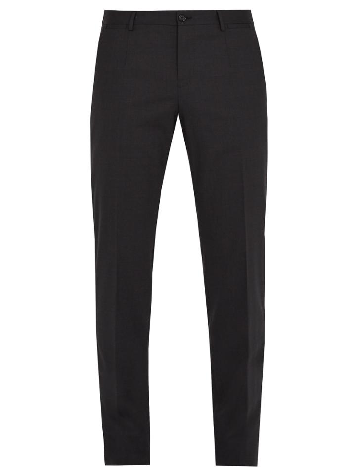 Dolce & Gabbana Slim-fit Stretch Wool-blend Trousers