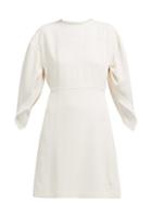 Matchesfashion.com Chlo - Draped Sleeve Crepe Mini Dress - Womens - Cream