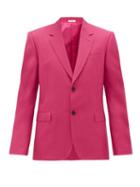Matchesfashion.com Alexander Mcqueen - Single-breasted Wool-blend Crepe Suit Jacket - Mens - Pink
