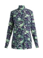 Prada Floral-print Silk-blend Top