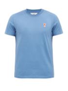 Matchesfashion.com Ami - Logo-patch Cotton-jersey T-shirt - Mens - Blue